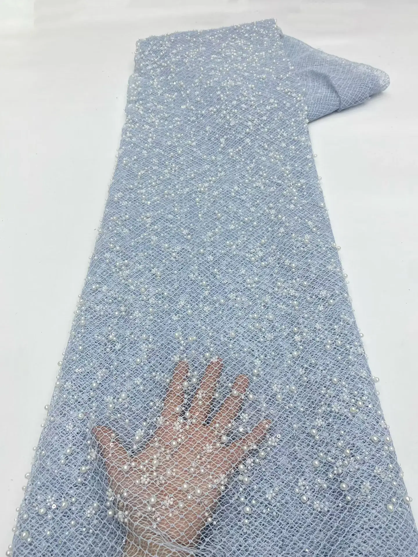 Nigerian Wholesale Exquisite Gorgeous Lace Fabric african fabric for women Sequins Beaded Tulle Fabric For 5yards Sewing Dresses
Nigerian Wholesale Exquisite Gorgeous Lace Fabric african fabric for women Sequins Beaded Tulle Fabric For 5yards Sewing Dresses