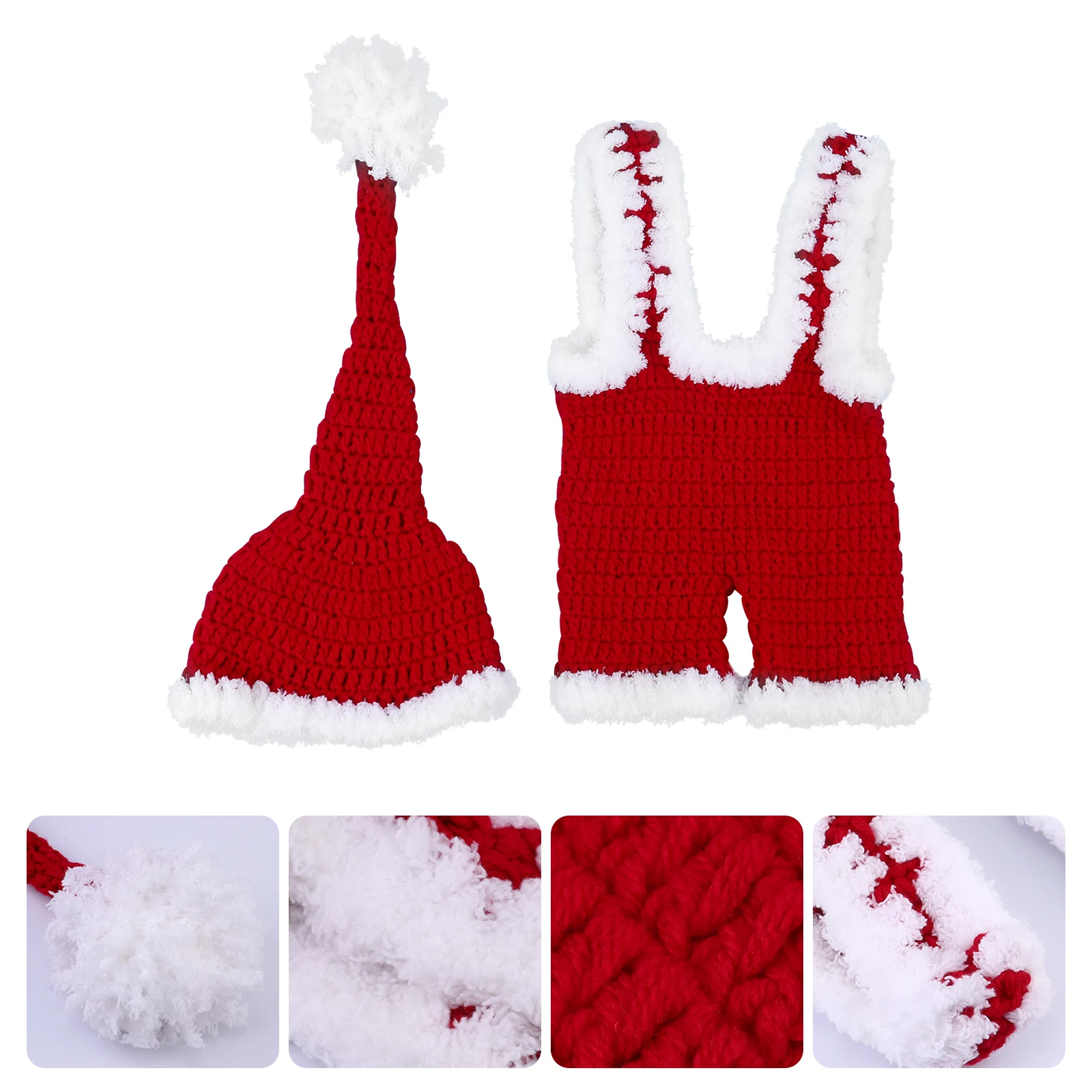 Baby Photo Props Christmas Costume Set H Knitted Fabric Comfortable Warm Hat Jumpsuit Toddler Festive Clothes Outfit
Baby Photo Props Christmas Costume Set H Knitted Fabric Comfortable Warm Hat Jumpsuit Toddler Festive Clothes Outfit
