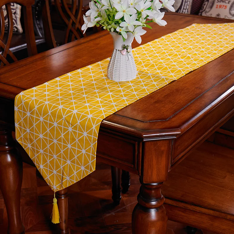 Ins-style Lemon Yellow Checkered Table Flag Tablecloth Cotton and Linen Tea Setting Mediterranean-style Flower Cafe Table Runner
Ins-style Lemon Yellow Checkered Table Flag Tablecloth Cotton and Linen Tea Setting Mediterranean-style Flower Cafe Table Runner