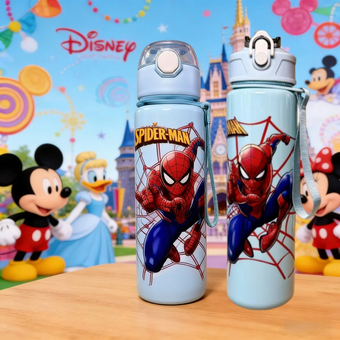 Disney Spider-Man Water Bottle, New Push-Button Lid, Popular Cartoon Design, Fun and Childlike, Fade-Resistant, Reusable Holiday
Disney Spider-Man Water Bottle, New Push-Button Lid, Popular Cartoon Design, Fun and Childlike, Fade-Resistant, Reusable Holiday