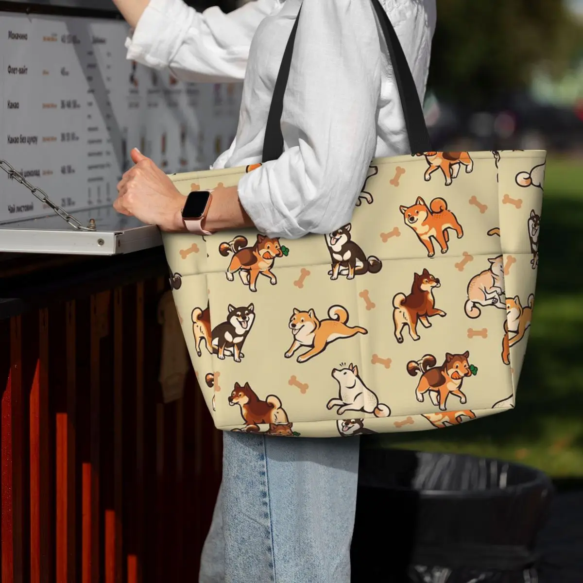 Shiba Inu Lovely Cute Dogs In Cream Beach Tote Bag Sport Gym Yoga Duffle Large Tote Bag Women Travel Bag Fitness bag
Shiba Inu Lovely Cute Dogs In Cream Beach Tote Bag Sport Gym Yoga Duffle Large Tote Bag Women Travel Bag Fitness bag
