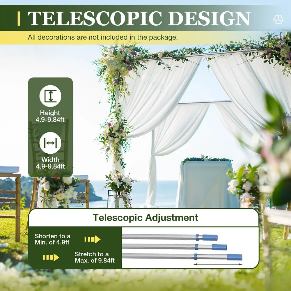 Heavy Duty Pipe and Drape Kit Photography Backdrop Stand for Event Party 10x10ft
Heavy Duty Pipe and Drape Kit Photography Backdrop Stand for Event Party 10x10ft