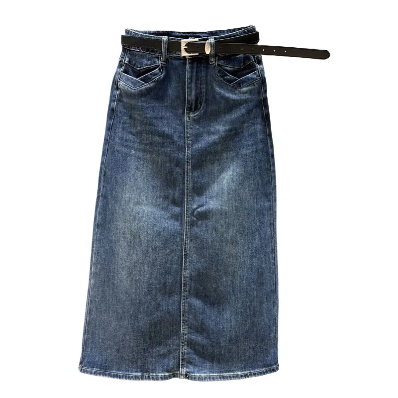 Модная джинсовая юбка в стиле ретро, женская облегающая прямая юбка-труба, осенняя юбка с высокой талией, смесь хлопка и полиэстера
Модная джинсовая юбка в стиле ретро, женская облегающая прямая юбка-труба, осенняя юбка с высокой талией, смесь хлопка и полиэстера