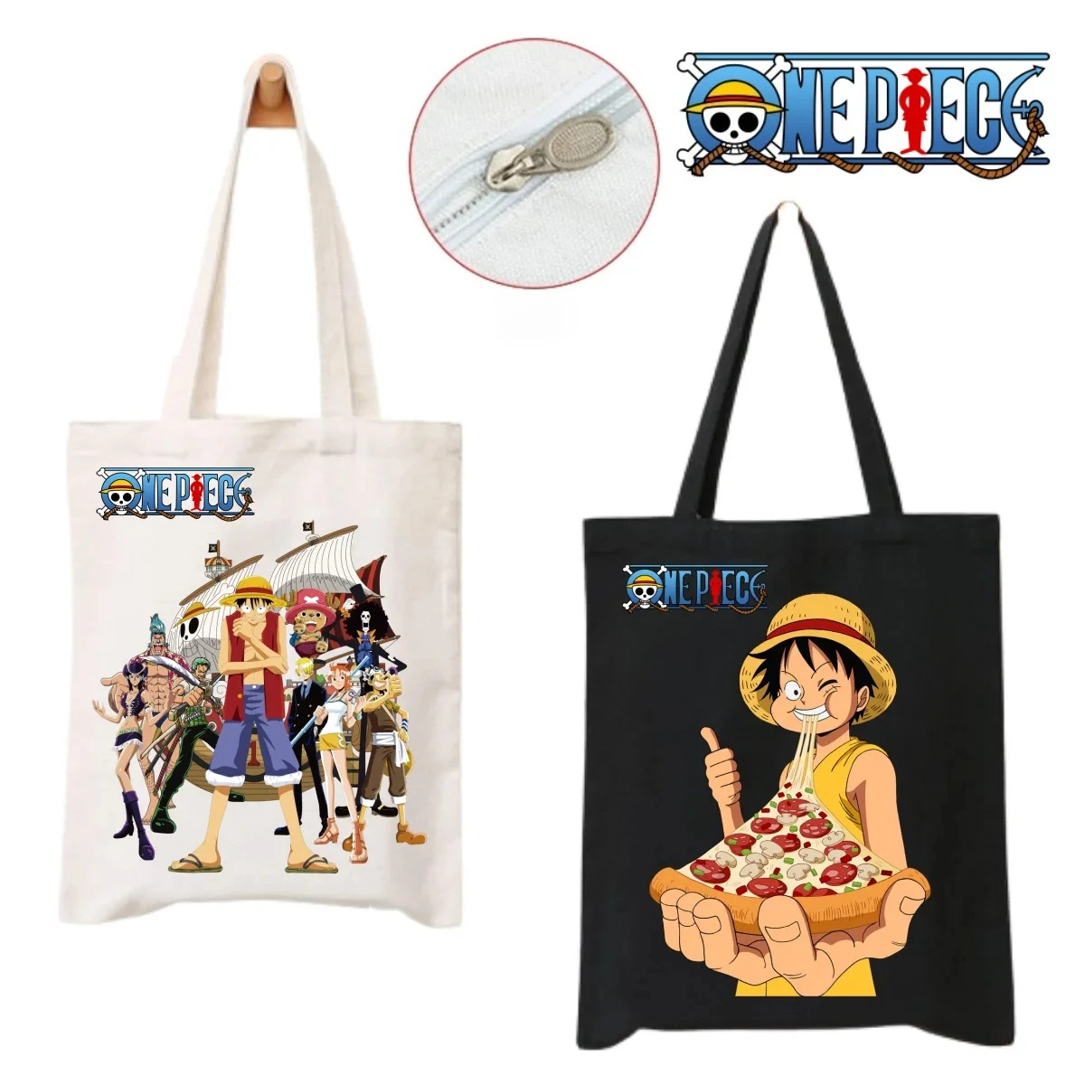 One Piece Canvas Handbag Luffy Cartoon Graphic Print Large Capacity Fashion Shoulder Bags Portable Eco Shopping Bag Tote Bag
One Piece Canvas Handbag Luffy Cartoon Graphic Print Large Capacity Fashion Shoulder Bags Portable Eco Shopping Bag Tote Bag