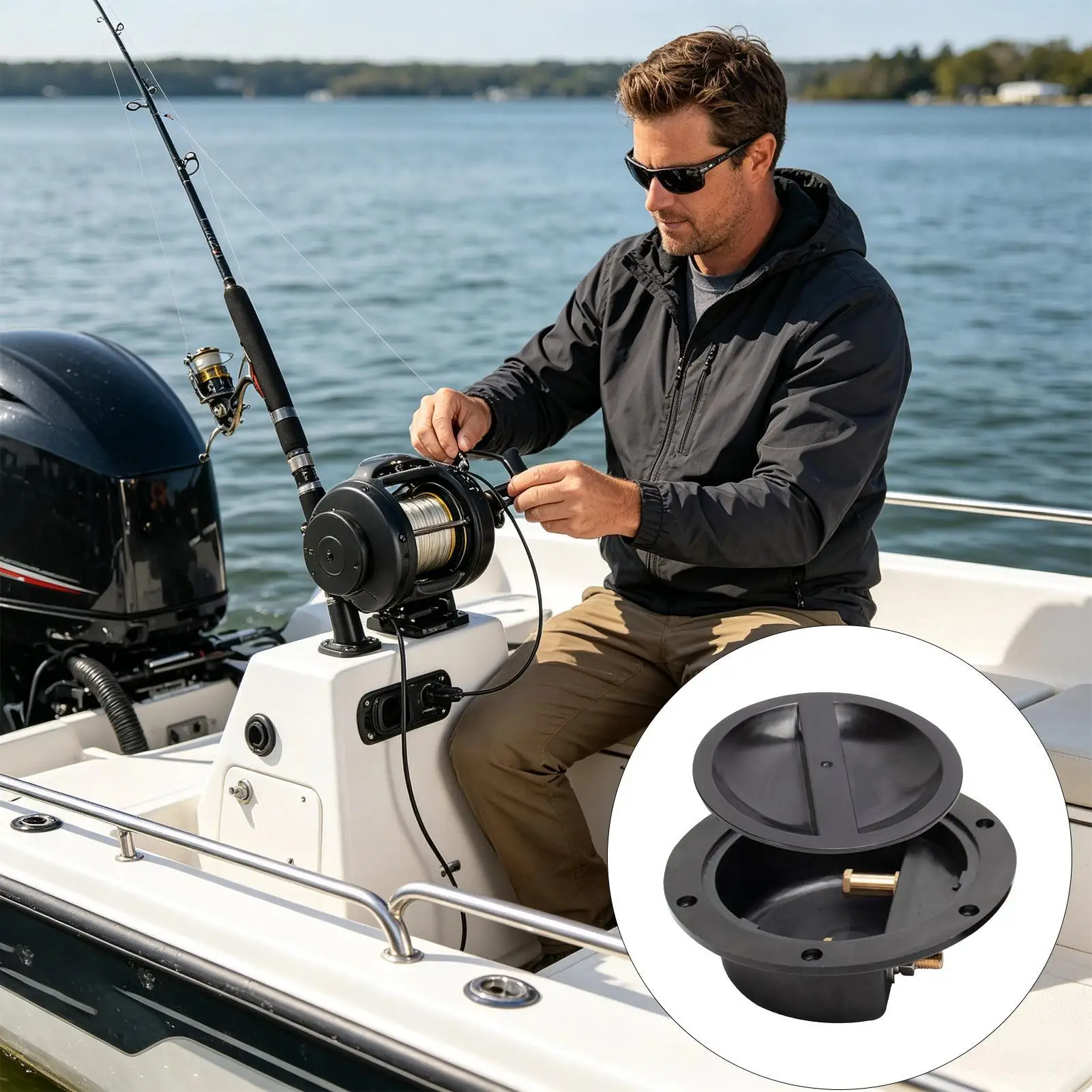 Waterproof Fishing Reel Junction Box, Current Transmission Power Box, Circuit Protection Accessory for Boat Marine Lake Fishing
Waterproof Fishing Reel Junction Box, Current Transmission Power Box, Circuit Protection Accessory for Boat Marine Lake Fishing