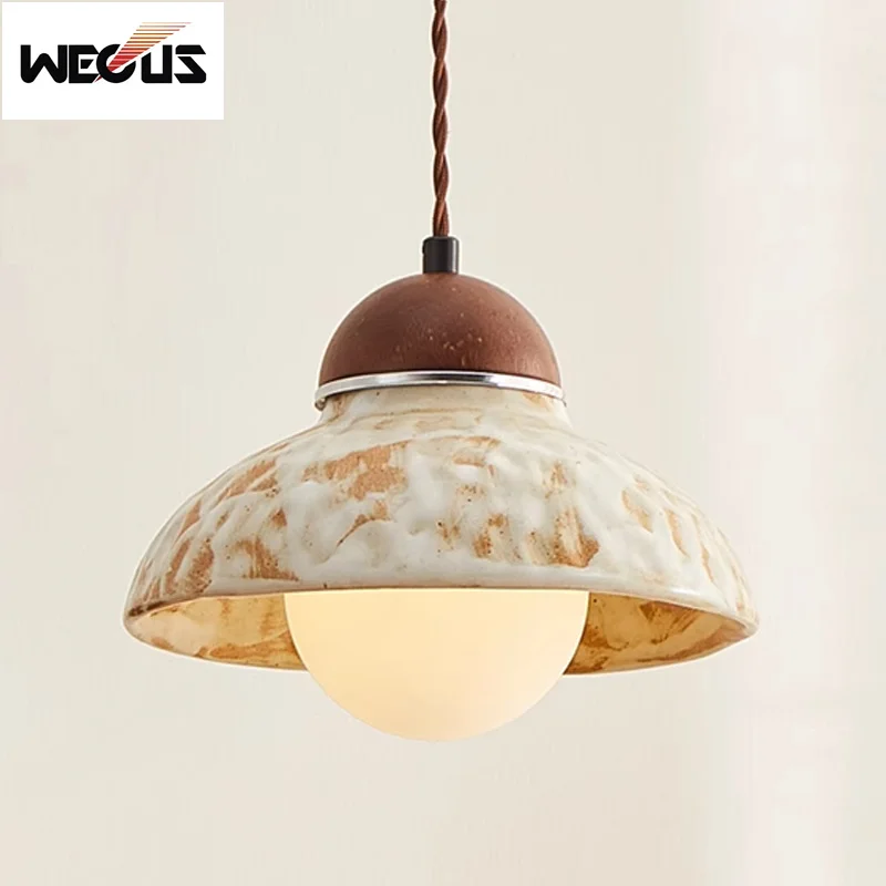 New Japanese Wabi Sabi Ceramic Pendant Light French Vintage Style Dining Room Bedroom Ceiling Lamp for Hallway Entryway Balcony
New Japanese Wabi Sabi Ceramic Pendant Light French Vintage Style Dining Room Bedroom Ceiling Lamp for Hallway Entryway Balcony