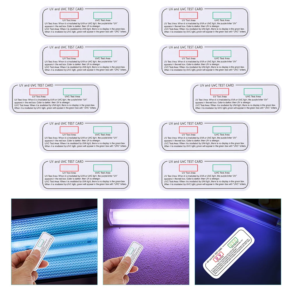 10 Pcs UV Test Card Detection Cards Light Indicator Identifiers Identification Indoor Meter Pvc Papers Effect Tester
10 Pcs UV Test Card Detection Cards Light Indicator Identifiers Identification Indoor Meter Pvc Papers Effect Tester