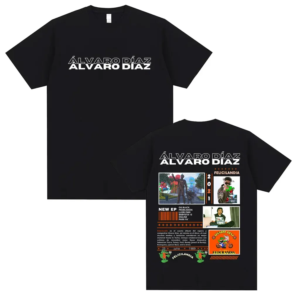 Limited Rapper Alvaro Diaz Felicilandia Print T-shirts Men Women Fashion Hip Hop Oversized Tshirt Tops Men's 100% Cotton T Shirt
Limited Rapper Alvaro Diaz Felicilandia Print T-shirts Men Women Fashion Hip Hop Oversized Tshirt Tops Men's 100% Cotton T Shirt