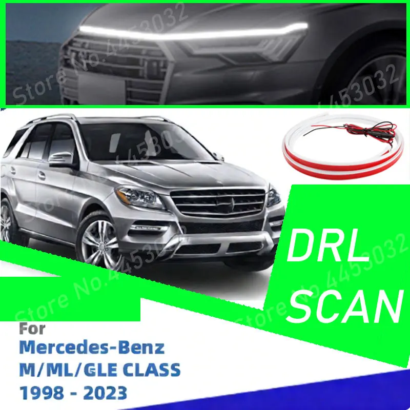 DRL New Car Hood Light For Mercedes-Benz M ML GLE W163 W164 W166 W167 1998-2023 Scan Starting LED Strips Flexible Welcome Light
DRL New Car Hood Light For Mercedes-Benz M ML GLE W163 W164 W166 W167 1998-2023 Scan Starting LED Strips Flexible Welcome Light
