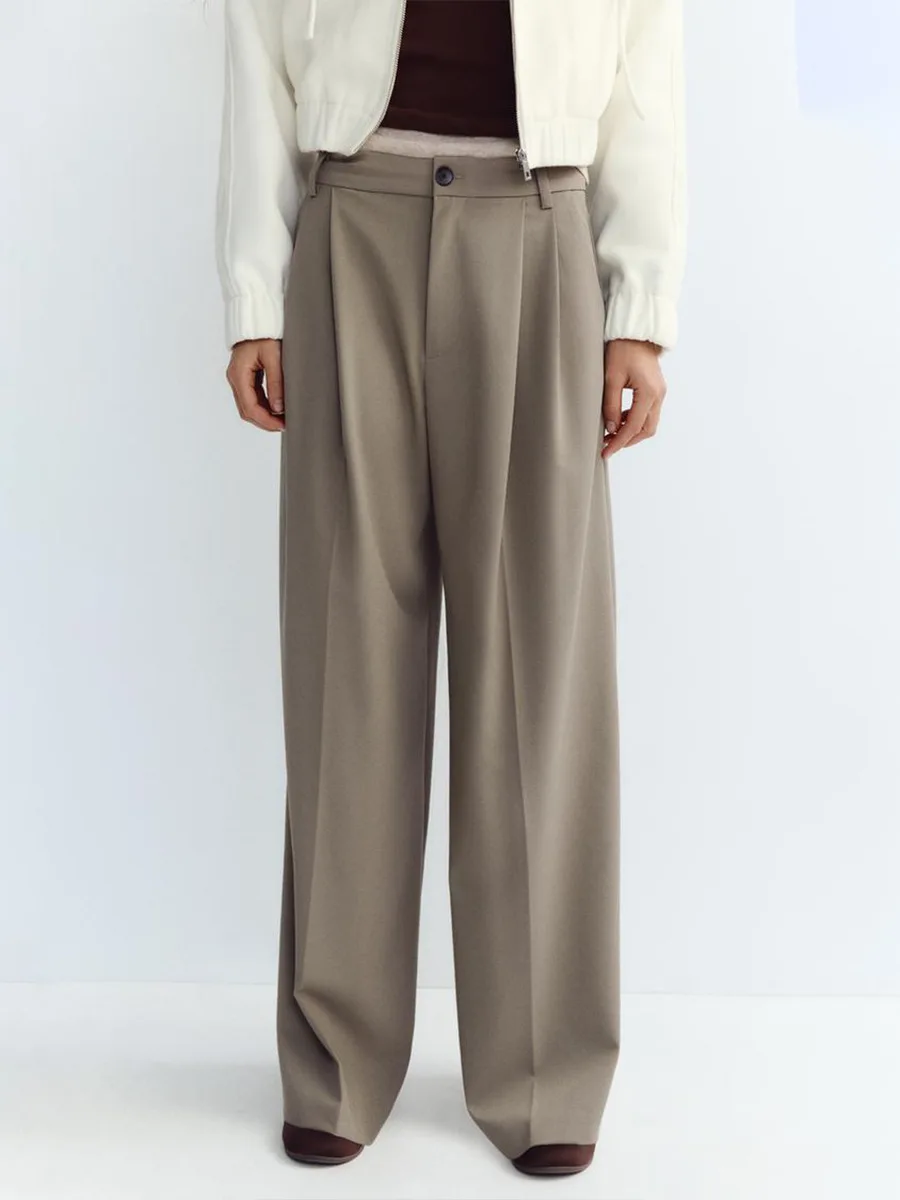 2025 New Office Lady Fashion Suit's Trouser Solid Color Mid Waist Commuter Casual Wide Leg Pant All-match Women Long Trouser
2025 New Office Lady Fashion Suit's Trouser Solid Color Mid Waist Commuter Casual Wide Leg Pant All-match Women Long Trouser