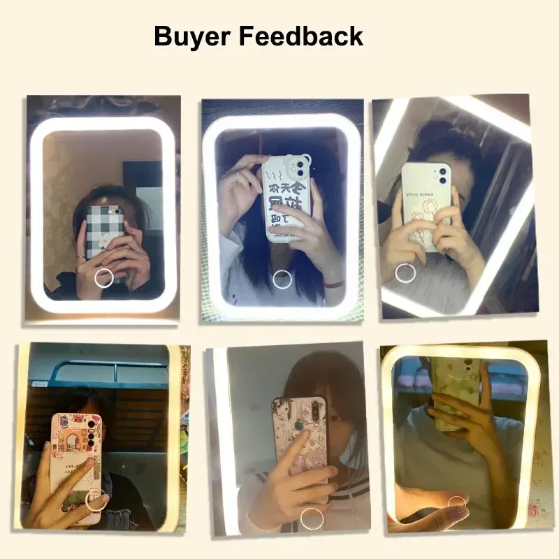 1PC 3 Colors LED Vanity Mirror with Touch Screen USB Rechargeable Dimming Makeup Mirror 3 Brightness Portable
1PC 3 Colors LED Vanity Mirror with Touch Screen USB Rechargeable Dimming Makeup Mirror 3 Brightness Portable