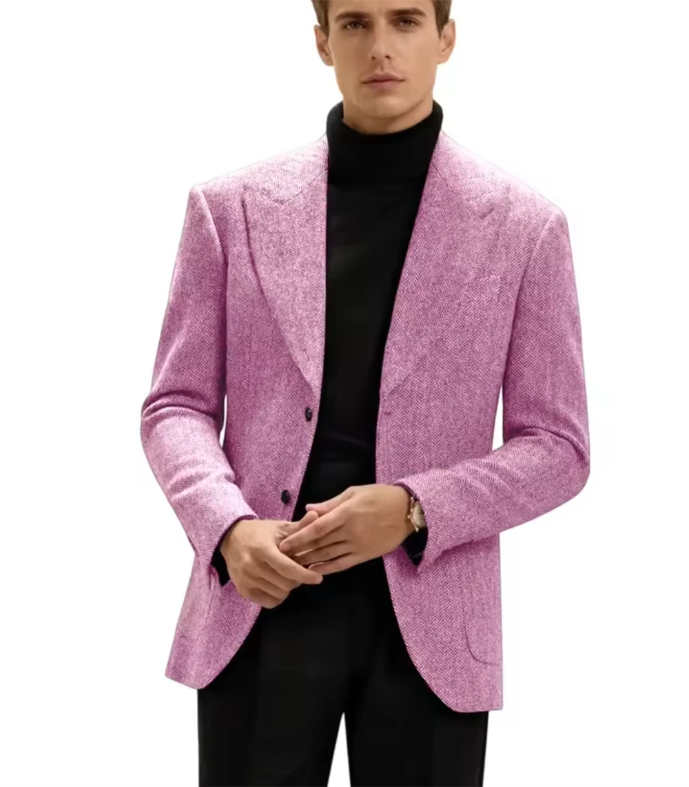 Итальянский мужской пиджак, однобортный, осенне-зимний, ретро, теплый, деловой повседневный блейзер в узор «ёлочка» (только пиджак)
Итальянский мужской пиджак, однобортный, осенне-зимний, ретро, теплый, деловой повседневный блейзер в узор «ёлочка» (только пиджак)