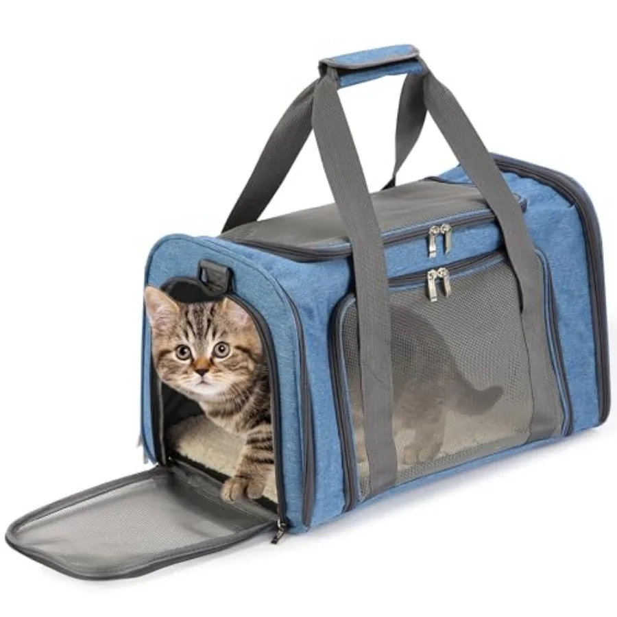 Pet Carrier, 17.5" x 11.2" x 11.5", Medium Size,,Portable Travel Carrier for Small Pets, Cats and Small Dogs, Breathable Mesh,
Pet Carrier, 17.5" x 11.2" x 11.5", Medium Size,,Portable Travel Carrier for Small Pets, Cats and Small Dogs, Breathable Mesh,