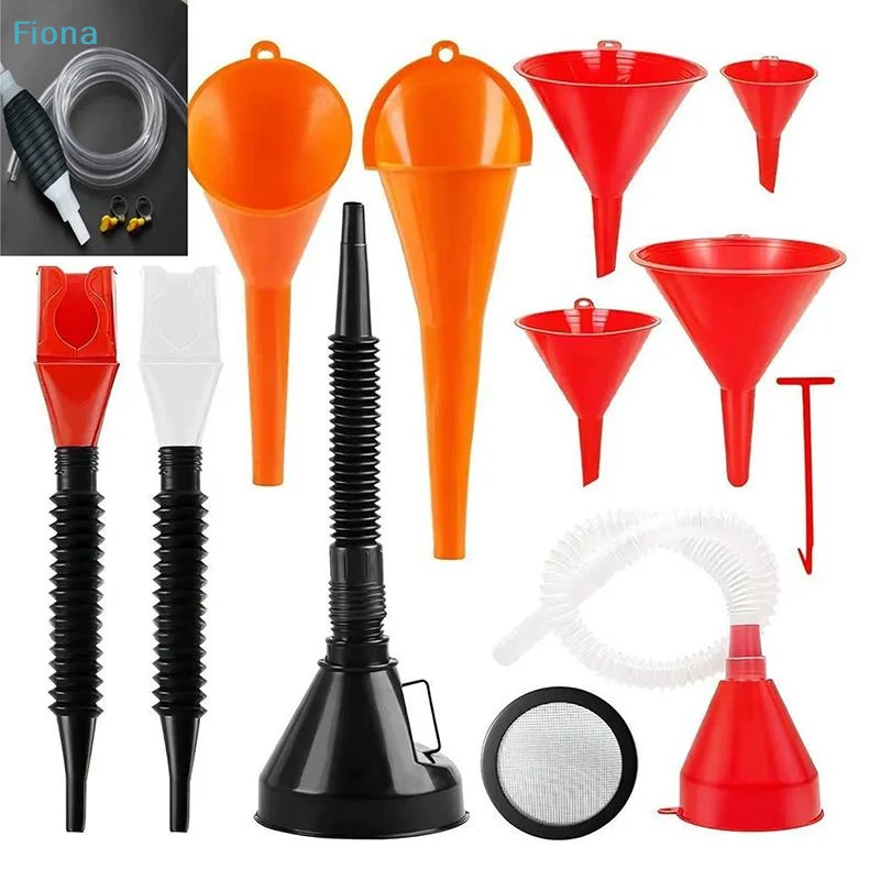 ☽Automotive Plastic Funnel Set Wide Mouth Fuel And Oil Multi-use Flexible Right Angle Funnels For Water Coolant And Engine Oil
☽Automotive Plastic Funnel Set Wide Mouth Fuel And Oil Multi-use Flexible Right Angle Funnels For Water Coolant And Engine Oil