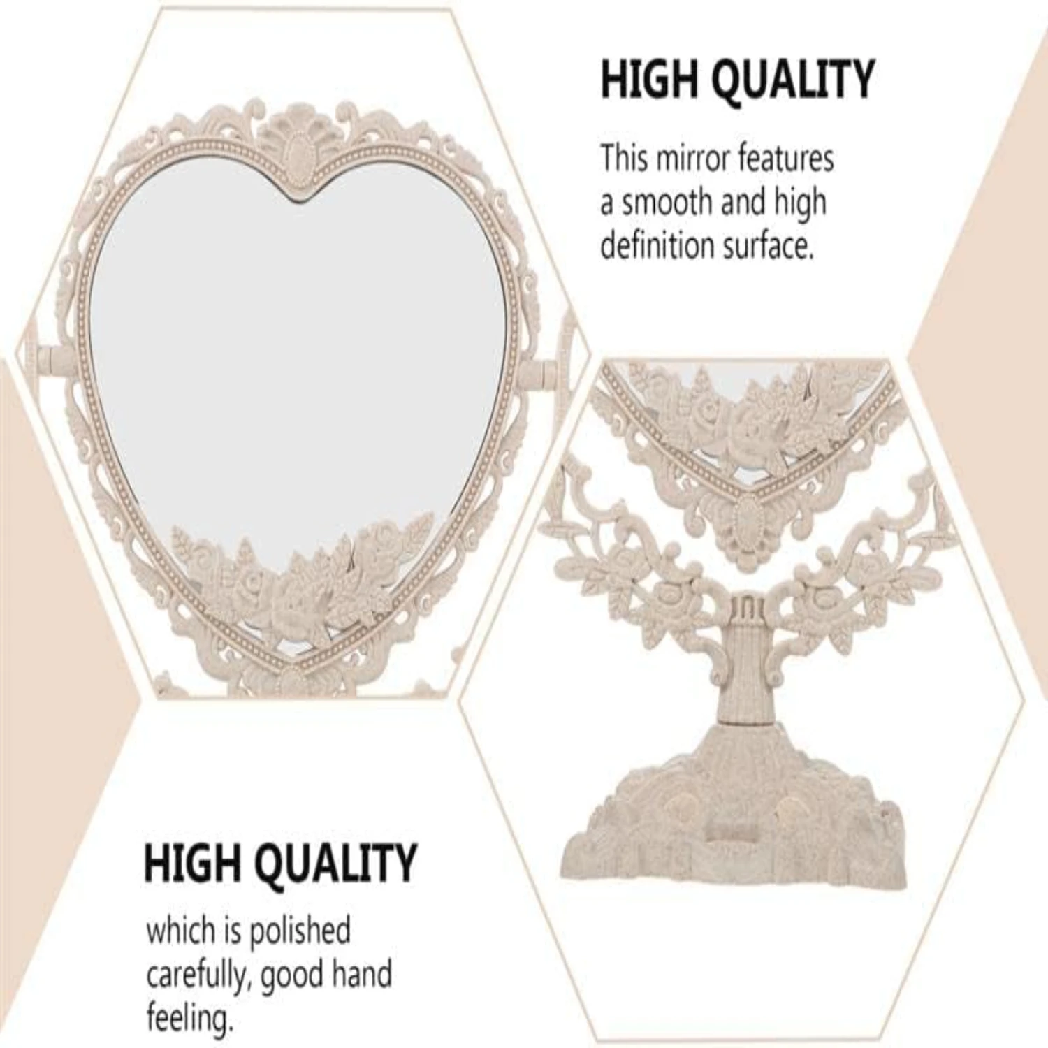 his luxurious gold finish mirror that will make you feel like a glamorous movie star every time you use it. Perfect for adding a
his luxurious gold finish mirror that will make you feel like a glamorous movie star every time you use it. Perfect for adding a