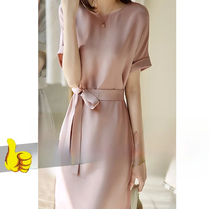 Luxury plus Size Silk Women's Dress Summer Chypre Style Silk Midi Dress Simple Loose Fit round Neck Sleeveless Dress
Luxury plus Size Silk Women's Dress Summer Chypre Style Silk Midi Dress Simple Loose Fit round Neck Sleeveless Dress