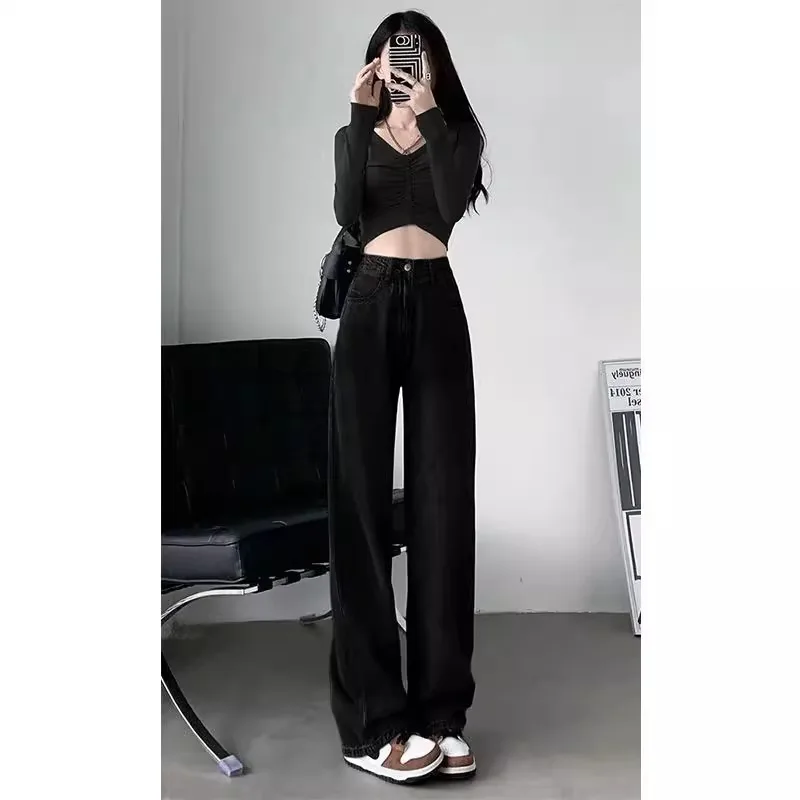 High Waist Straight Leg Jeans Women's Spring New Design Casual Loose Slimming Wide Leg Floor-Length Pants Workwear
High Waist Straight Leg Jeans Women's Spring New Design Casual Loose Slimming Wide Leg Floor-Length Pants Workwear
