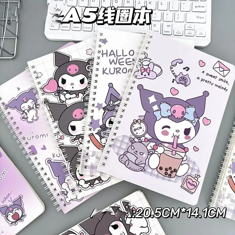 Новинка, блокнот Kuromi A5, утолщенный блокнот с аниме-рисунком Sanrio, блокнот для студентов, блокнот для девушек с кольцами формата A5, подарок для блокнота
Новинка, блокнот Kuromi A5, утолщенный блокнот с аниме-рисунком Sanrio, блокнот для студентов, блокнот для девушек с кольцами формата A5, подарок для блокнота