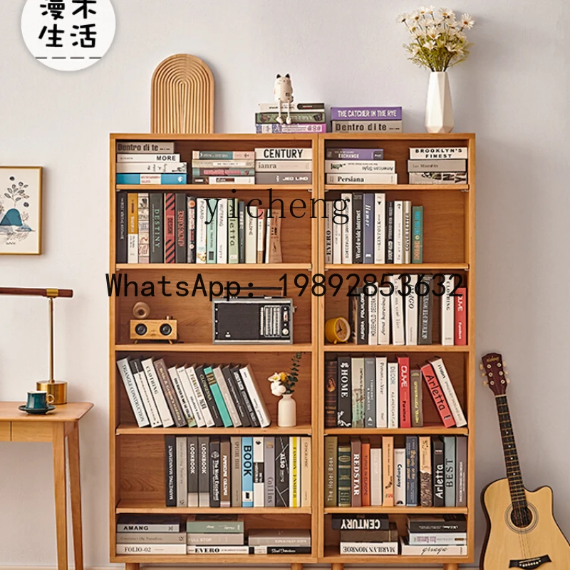 Solid Wood Bookshelf Japanese Simple Cherry Wood Bookcase Multifunctional Oak Floor Display Cabinet
Solid Wood Bookshelf Japanese Simple Cherry Wood Bookcase Multifunctional Oak Floor Display Cabinet
