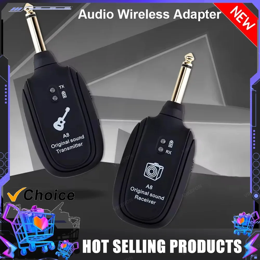 A8 Guitar Wireless System Transmitter Receiver Built-in Rechargeable Rechargeable Wireless Guitar Transmitter Audio Receiver
A8 Guitar Wireless System Transmitter Receiver Built-in Rechargeable Rechargeable Wireless Guitar Transmitter Audio Receiver