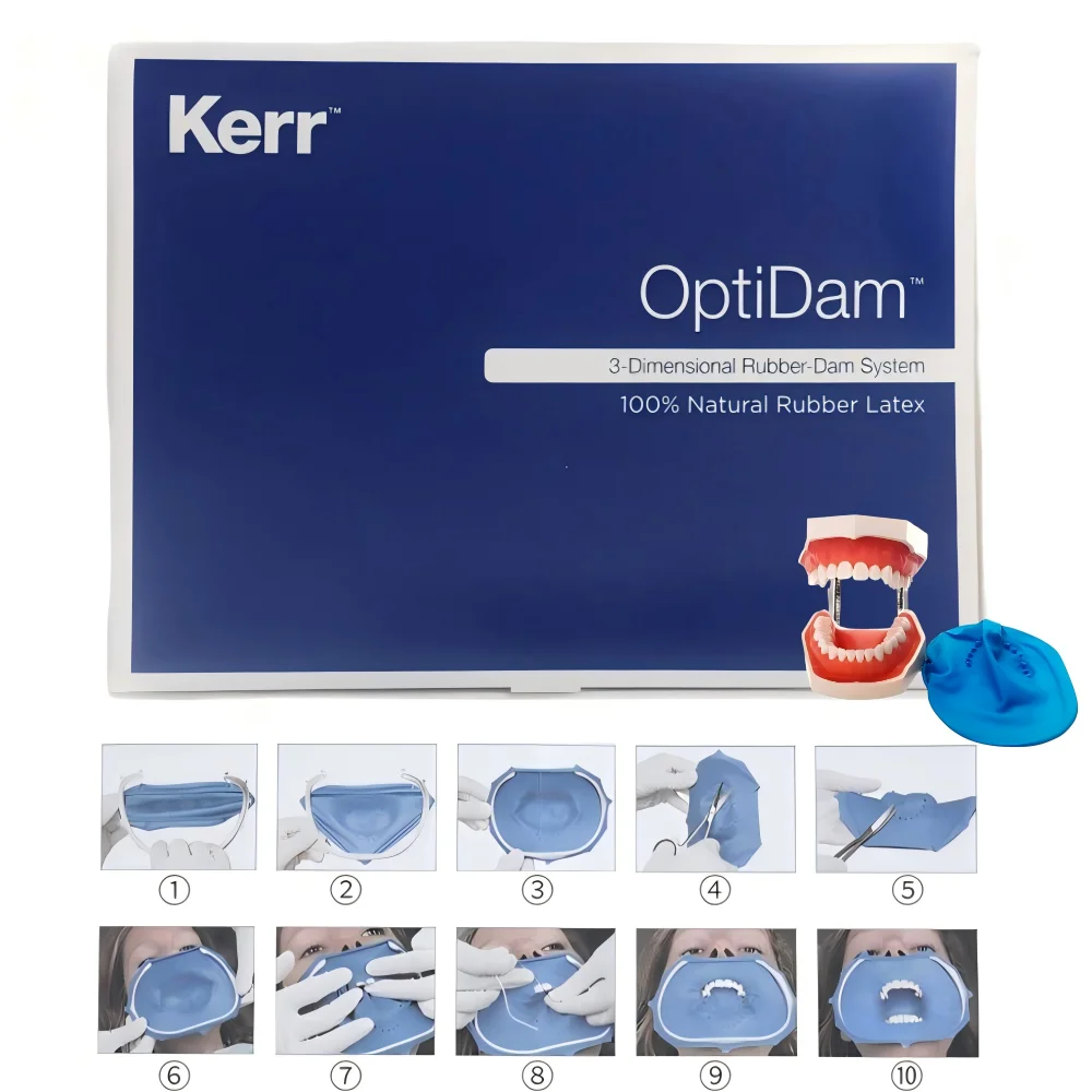 Kerr OptiDam 5205 5206 3D Rubber-Dam System Bulk Refill 100% Natural Latex 60Pcs High Efficiency Restorations Dental Isolation
Kerr OptiDam 5205 5206 3D Rubber-Dam System Bulk Refill 100% Natural Latex 60Pcs High Efficiency Restorations Dental Isolation
