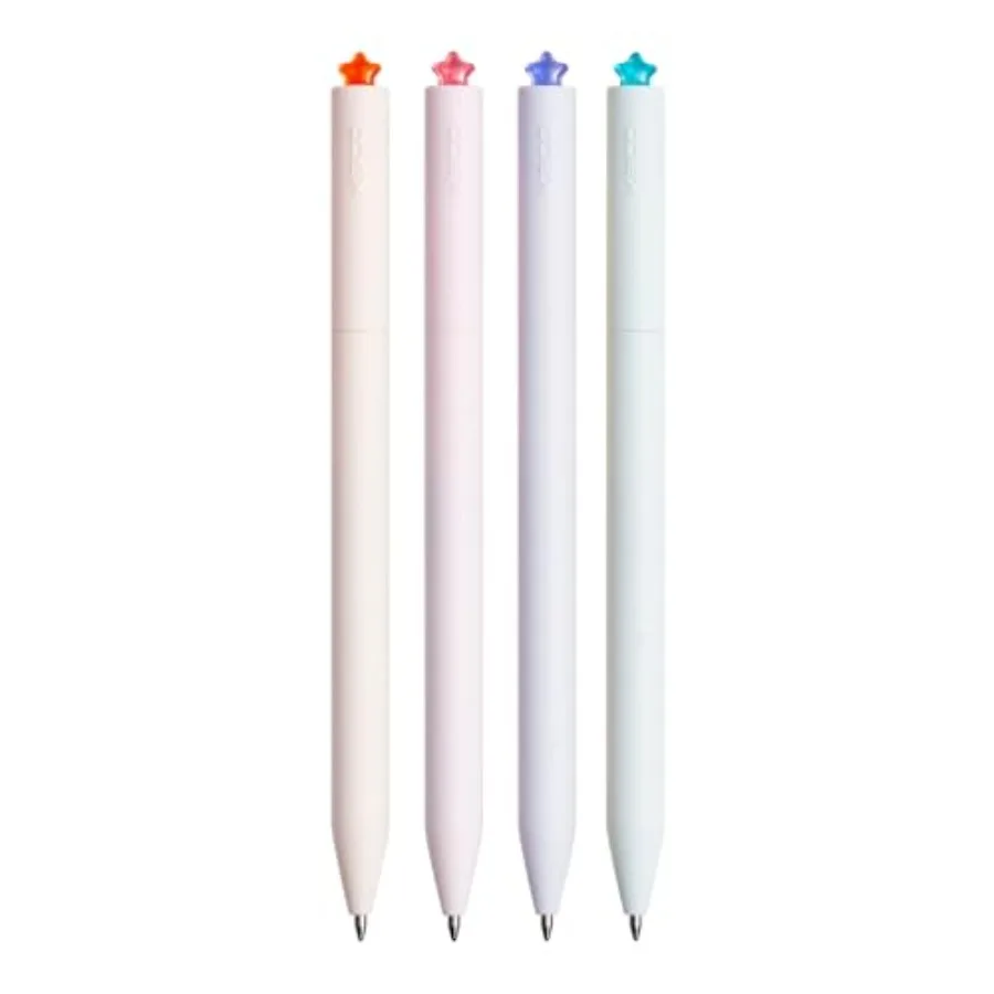 FIRST Gel Pens Cute Stationery Black Ink, 0.7 mm Medium Point, Aesthetic Cute Star Pens for Journaling 4 Bright Colors
FIRST Gel Pens Cute Stationery Black Ink, 0.7 mm Medium Point, Aesthetic Cute Star Pens for Journaling 4 Bright Colors