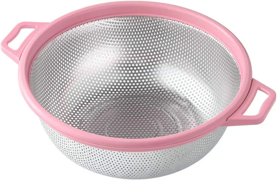Stainless Steel Colander with Handle and Legs, Large 5-Quart Metal Strainer for Pasta, Veggies, Fruits, Salads, Dishwasher Safe
Stainless Steel Colander with Handle and Legs, Large 5-Quart Metal Strainer for Pasta, Veggies, Fruits, Salads, Dishwasher Safe