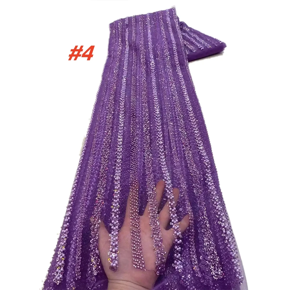 Luxurious African Beads Sequins Lace Fabric 2025 High Quality Lace French Embroidery Beads Lace Nigerian Sewing Party Dresses
Luxurious African Beads Sequins Lace Fabric 2025 High Quality Lace French Embroidery Beads Lace Nigerian Sewing Party Dresses