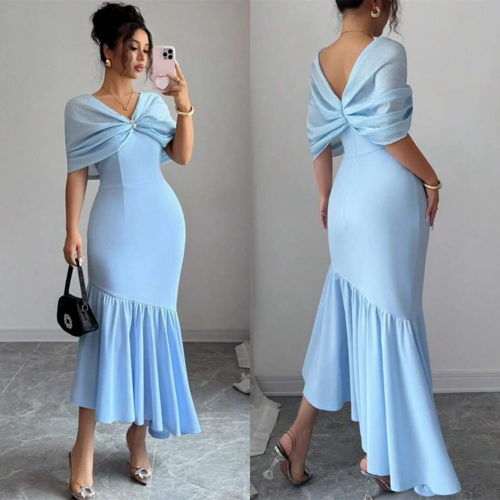 Customized Classic Jersey V-Neck Evening Dress Delicate Mermaid Prom Dresses Temperament Off the Shoulder Special Occasion Gowns
Customized Classic Jersey V-Neck Evening Dress Delicate Mermaid Prom Dresses Temperament Off the Shoulder Special Occasion Gowns