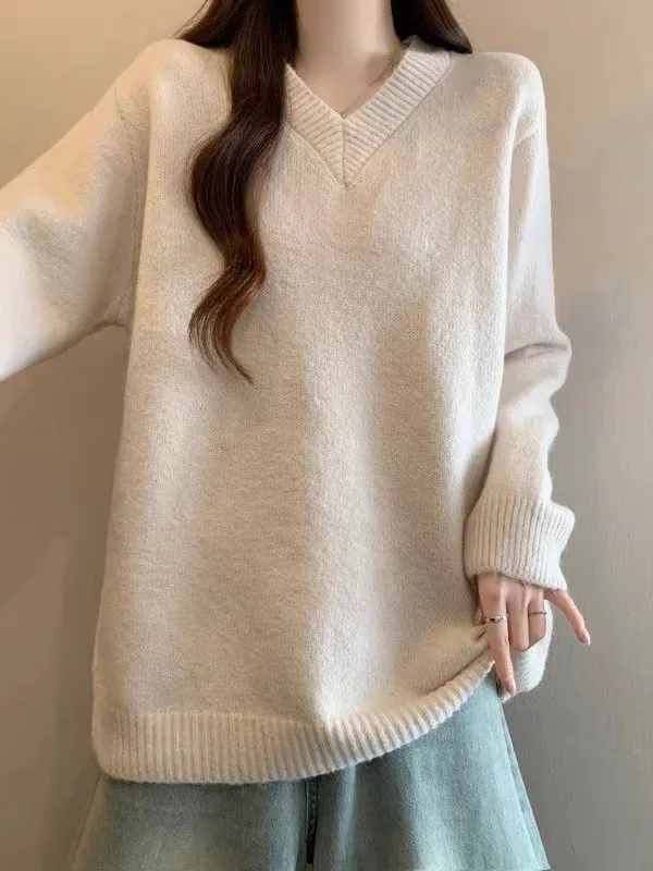 Soft Cozy V-Neck Shoulder-Length Women's Sweater Large Size Hiding Belly Knitted Top Casual Comfortable Winter Fashion
Soft Cozy V-Neck Shoulder-Length Women's Sweater Large Size Hiding Belly Knitted Top Casual Comfortable Winter Fashion
