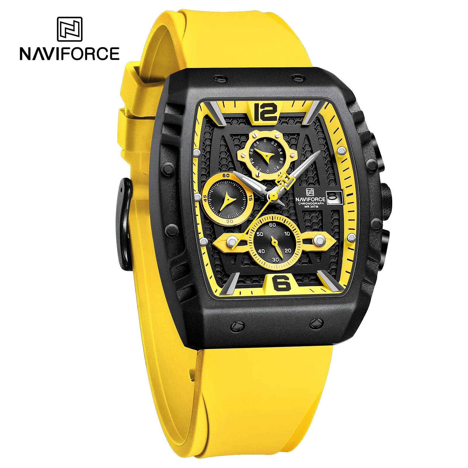 NAVIFORCE Фирменные новые мужские роскошные часы, водонепроницаемые повседневные спортивные кварцевые часы с датой, военные часы с хронографом, наручные часы Reloj Hombre
NAVIFORCE Фирменные новые мужские роскошные часы, водонепроницаемые повседневные спортивные кварцевые часы с датой, военные часы с хронографом, наручные часы Reloj Hombre