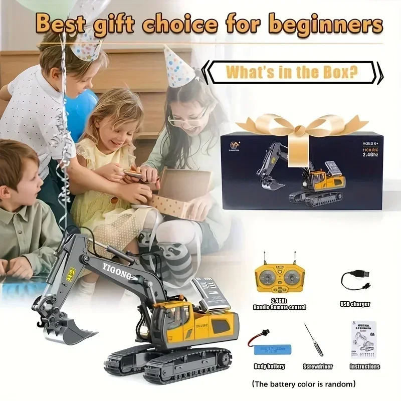 Remote Control High Tech 11 Channels RC Excavator Alloy PlasticEngineering Vehicle Electronic Toys for HalloweenChristmas Gift
Remote Control High Tech 11 Channels RC Excavator Alloy PlasticEngineering Vehicle Electronic Toys for HalloweenChristmas Gift