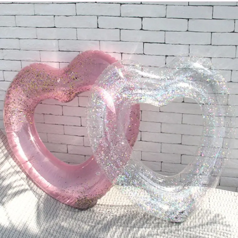 Inflatable Sequin Heart Shape Swimming Floats Swim Ring Summer Out Pool Toy Thicken Swimming Tube for Adults Float Activity
Inflatable Sequin Heart Shape Swimming Floats Swim Ring Summer Out Pool Toy Thicken Swimming Tube for Adults Float Activity