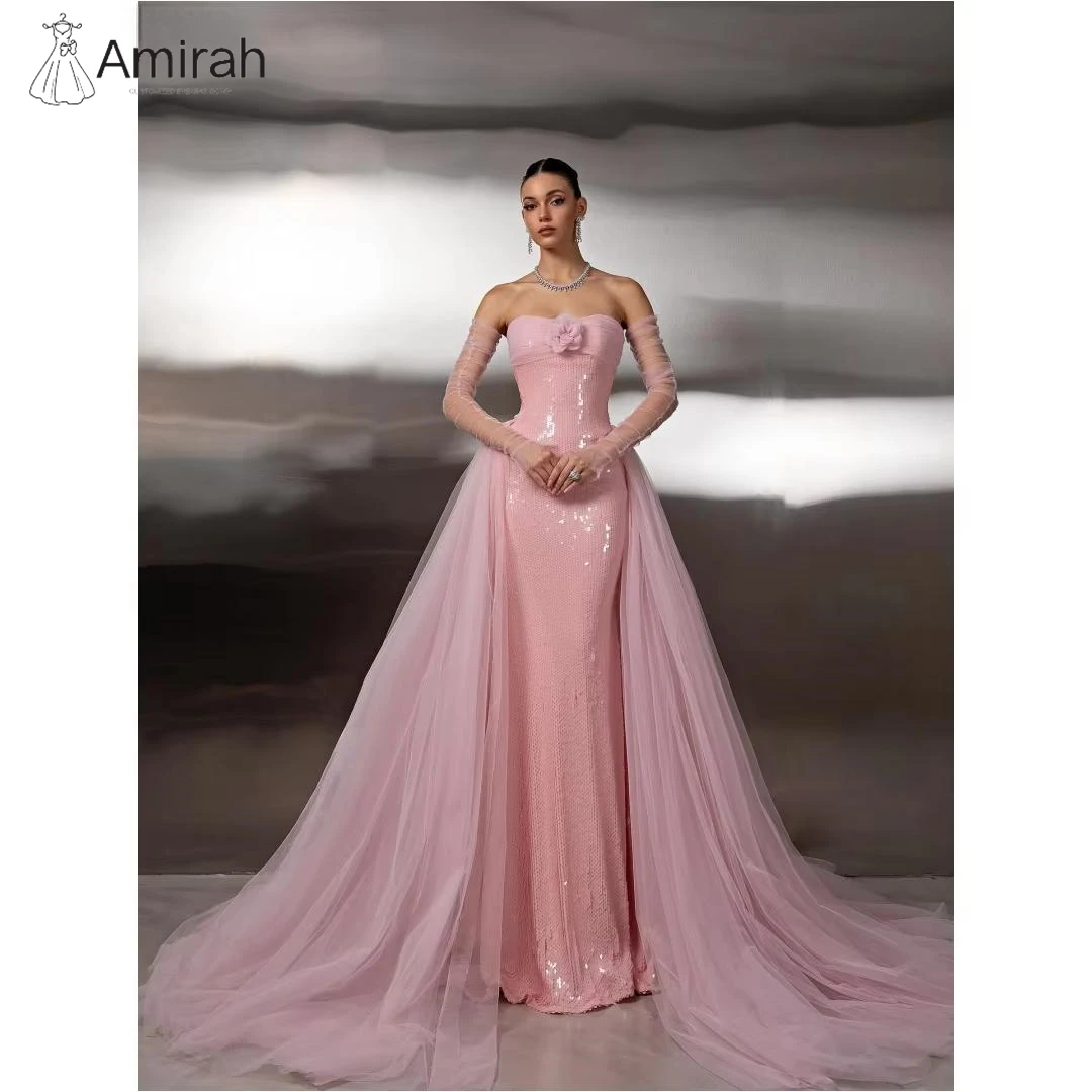 Amirah Custom Made Evening Dresses Woman Elegant Prom Dresses 2025 Off-the-shoulder Pink Fishtail Draped Skirt Sequins Ball Gown
Amirah Custom Made Evening Dresses Woman Elegant Prom Dresses 2025 Off-the-shoulder Pink Fishtail Draped Skirt Sequins Ball Gown