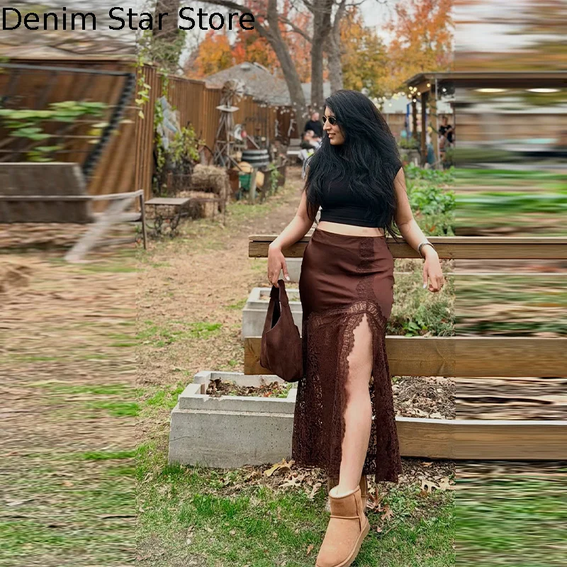 Elegant Lace Patchwork Skirt Stylish High Waist Slim Hollow Out Short Dress Split Fishtail Skirt 2026 NEW Party Club Solid Skirt
Elegant Lace Patchwork Skirt Stylish High Waist Slim Hollow Out Short Dress Split Fishtail Skirt 2026 NEW Party Club Solid Skirt