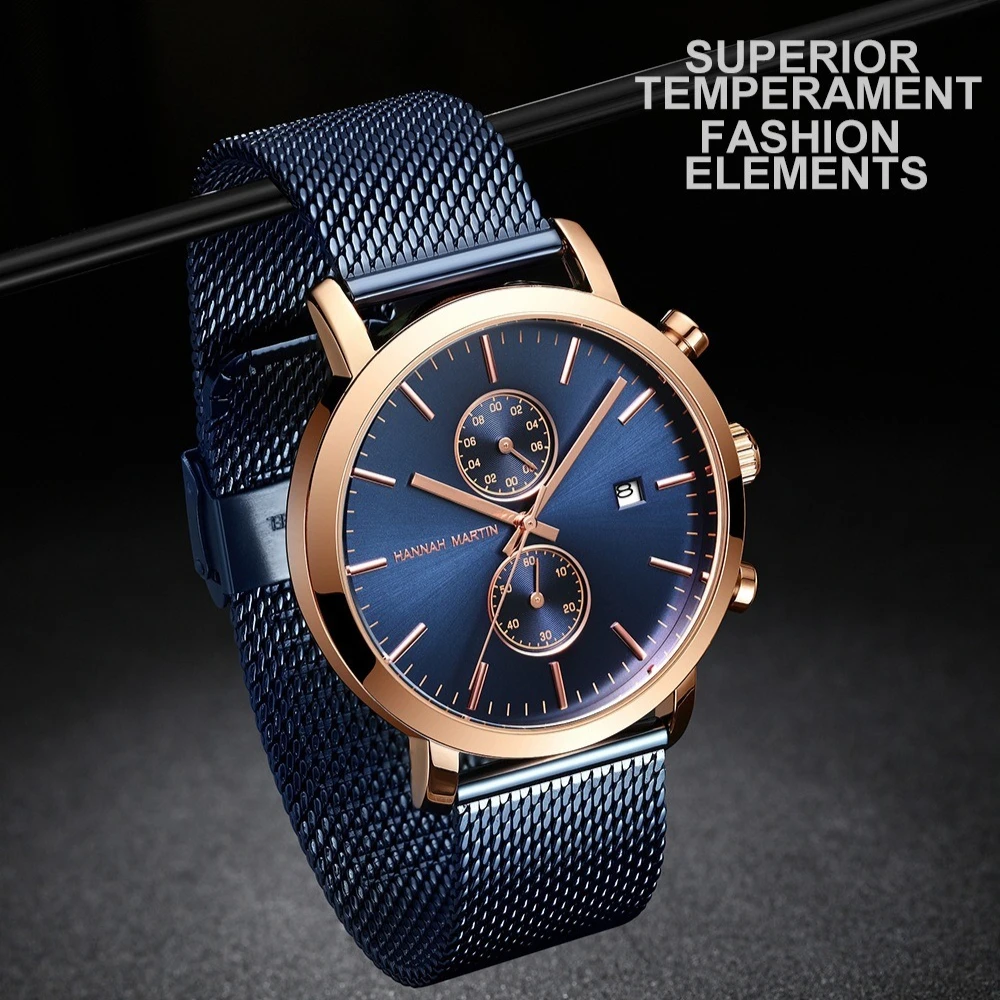 HANNAH MARTIN 1092 Многофункциональные роскошные мужские часы с календарем и хронографом Водонепроницаемые кварцевые часы для мужчин Relogios Masculino
HANNAH MARTIN 1092 Многофункциональные роскошные мужские часы с календарем и хронографом Водонепроницаемые кварцевые часы для мужчин Relogios Masculino
