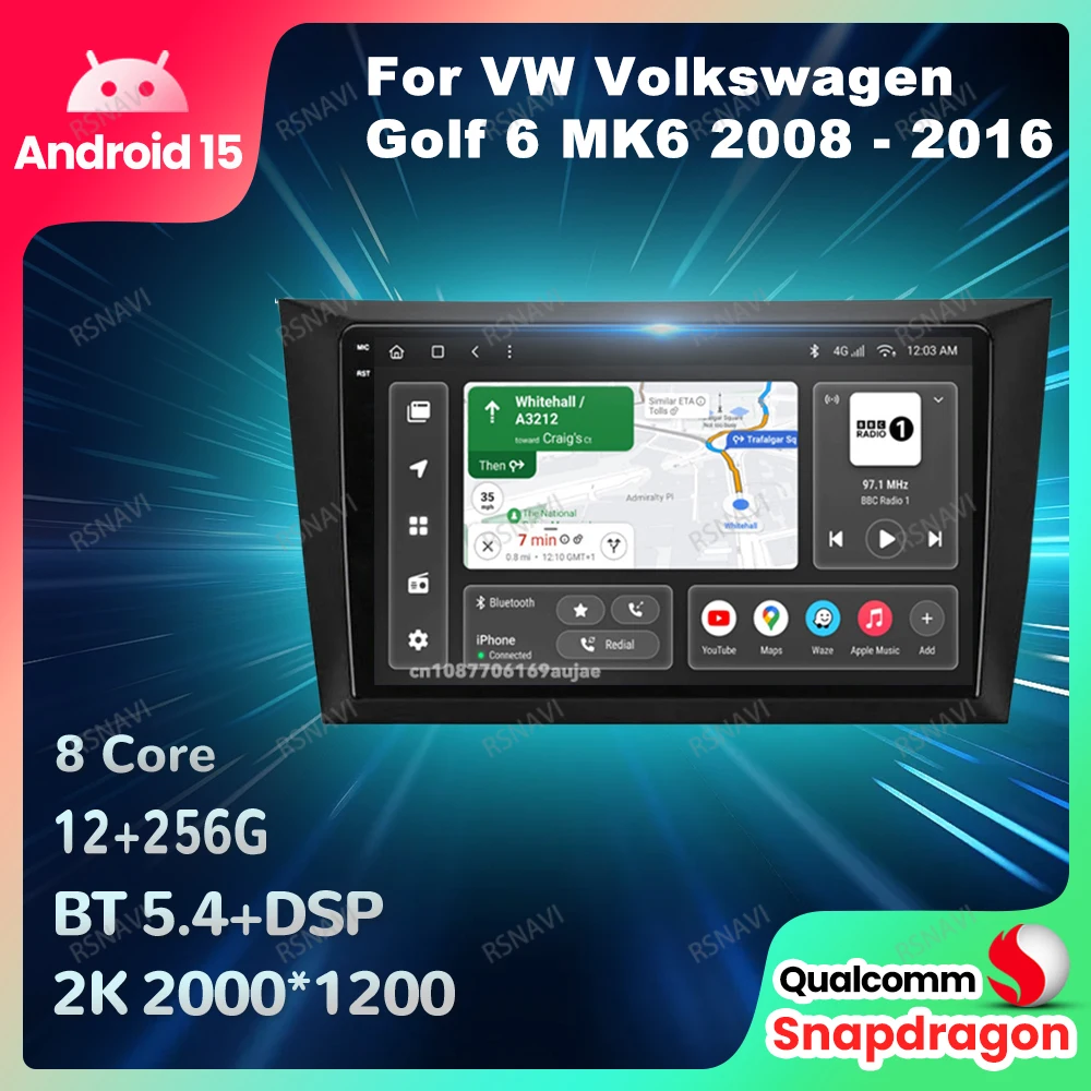 Car Radio Android 15 For VW Volkswagen Golf 6 MK6 2008 - 2016 Head Unit BT QLED Wireless Carplay Auto Autoradio Stereo 4G LTE
Car Radio Android 15 For VW Volkswagen Golf 6 MK6 2008 - 2016 Head Unit BT QLED Wireless Carplay Auto Autoradio Stereo 4G LTE