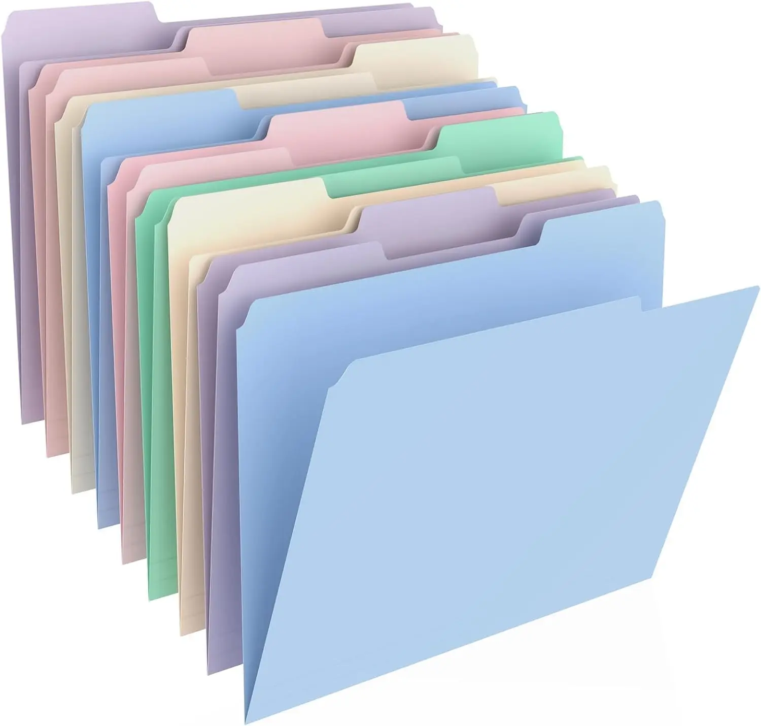 9 Pack Colored File Folders Letter Size with 1/3 Cut Tab for Office School Home
9 Pack Colored File Folders Letter Size with 1/3 Cut Tab for Office School Home