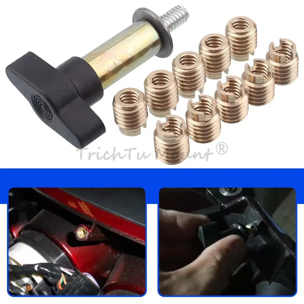 10pcs Motorcycle Hardware For Harley Touring Electra Glide Classic Brass thread Fairing Insert Bolt Screws Accessories with Tool
10pcs Motorcycle Hardware For Harley Touring Electra Glide Classic Brass thread Fairing Insert Bolt Screws Accessories with Tool