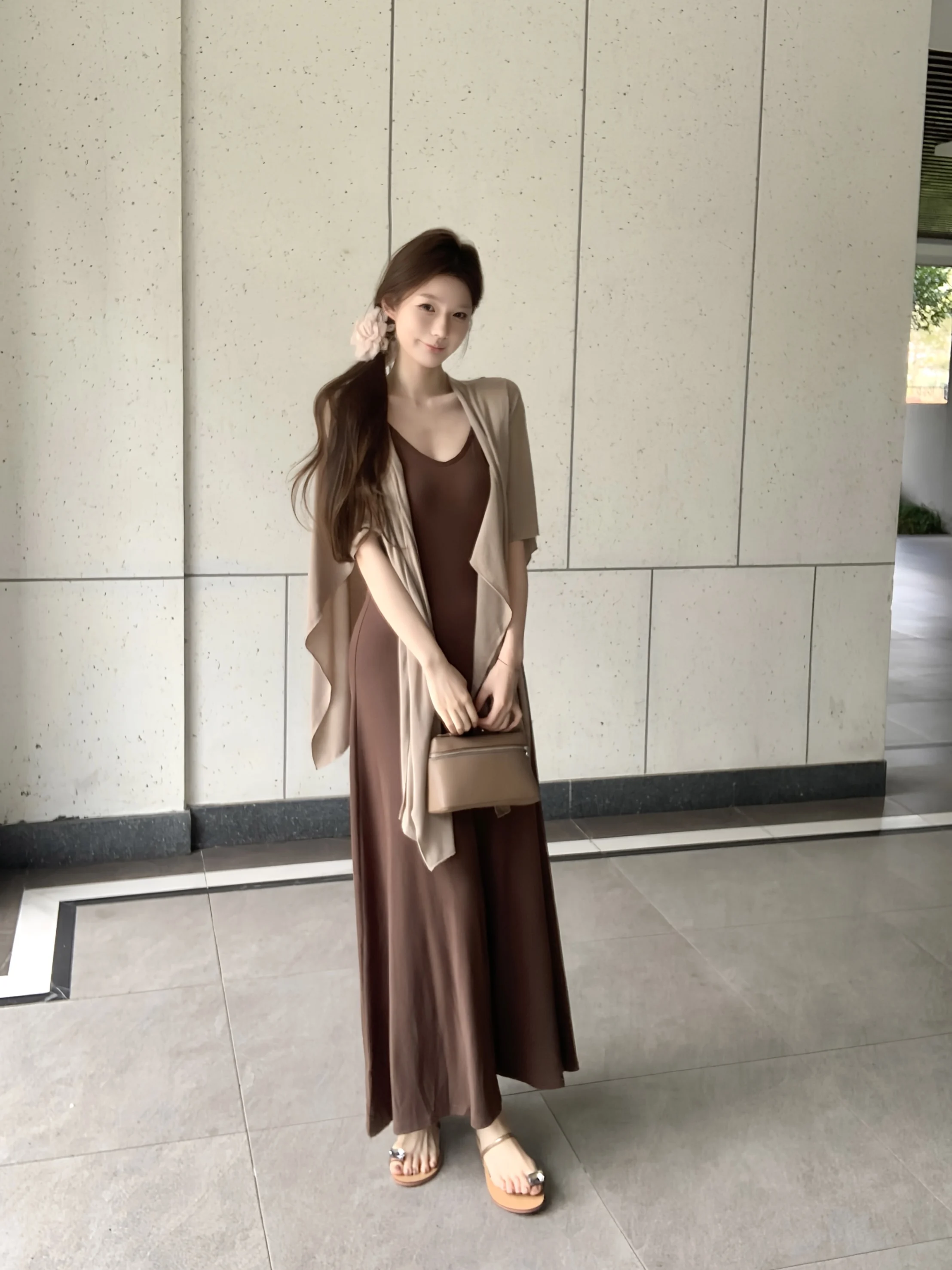 Retro Pure Color Knitted Sweater Women's Summer Inner Wear Slim Fit Dress Long Dress Two Piece Set Shoulder Strap Regular Length
Retro Pure Color Knitted Sweater Women's Summer Inner Wear Slim Fit Dress Long Dress Two Piece Set Shoulder Strap Regular Length