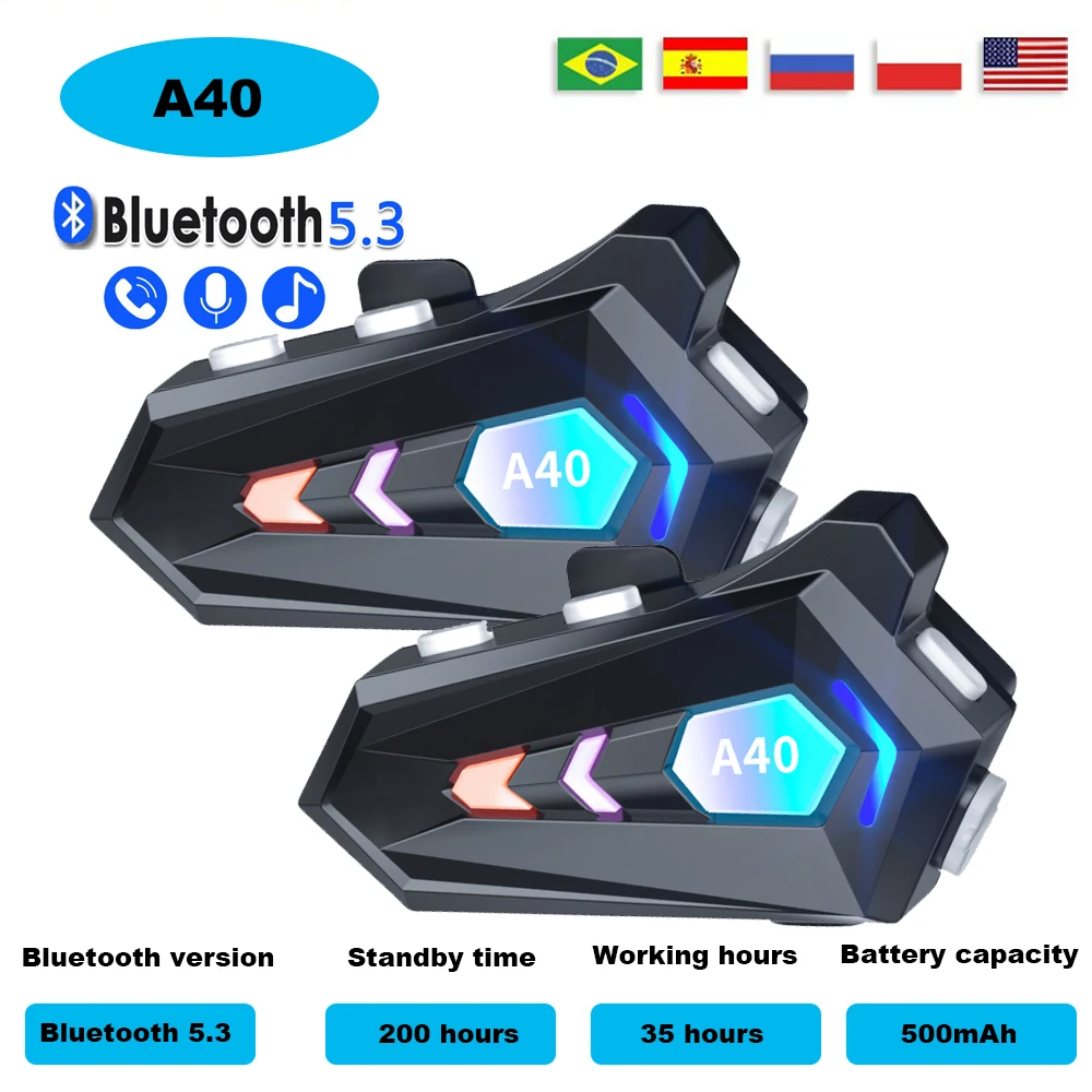 Bluetooth Motorcycle Helmet Headset Wireless Hands Free Call Earphone With RGB LED Light Effect Waterproof For Riding Skiing
Bluetooth Motorcycle Helmet Headset Wireless Hands Free Call Earphone With RGB LED Light Effect Waterproof For Riding Skiing