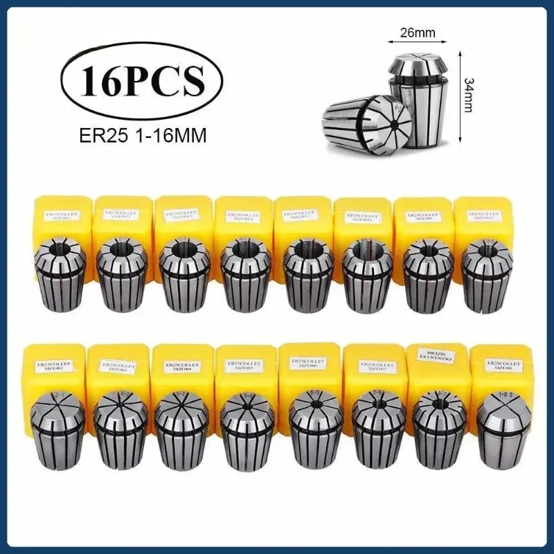 ER11 ER16 ER20 ER25 ER32 ER Precision Spring Collet Chuck 0.015mm 0.008mm Engraving Machine Spindle Motor For CNC Milling Tool
ER11 ER16 ER20 ER25 ER32 ER Precision Spring Collet Chuck 0.015mm 0.008mm Engraving Machine Spindle Motor For CNC Milling Tool