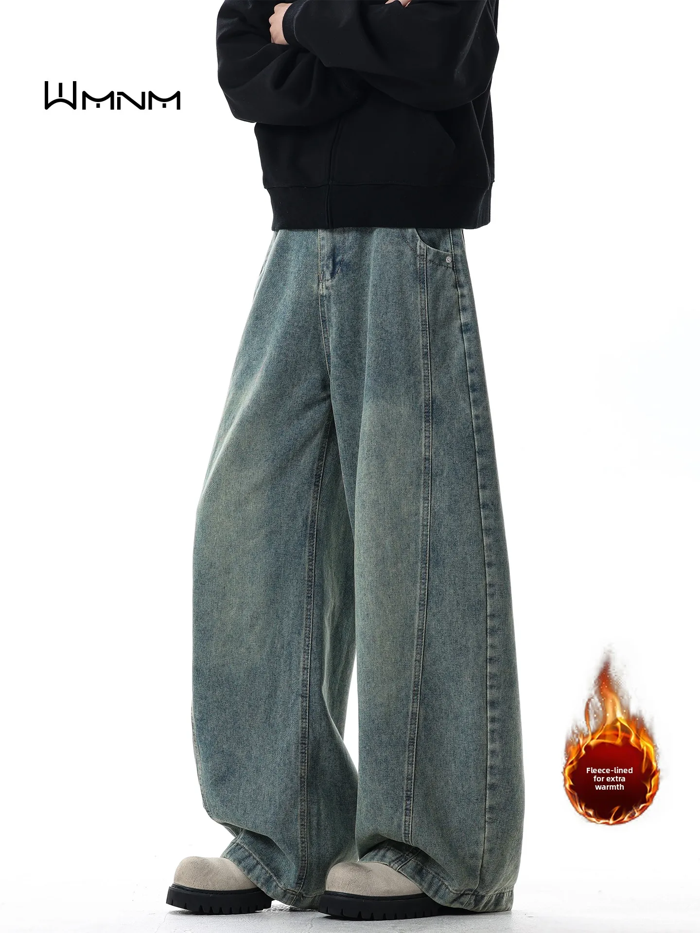 Wmnm American High Street Men's Fce Lined Thiened Wide Leg Jeans Cleanfit Premium Straight Casual Pants Winter
Wmnm American High Street Men's Fce Lined Thiened Wide Leg Jeans Cleanfit Premium Straight Casual Pants Winter