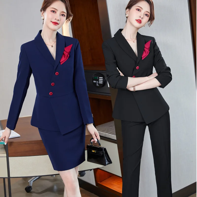 High-End Suit Business Suit Female 2023 Spring and Autumn Fashion Temperament Goddess Style Beautician Work Clothes Front Desk F
High-End Suit Business Suit Female 2023 Spring and Autumn Fashion Temperament Goddess Style Beautician Work Clothes Front Desk F