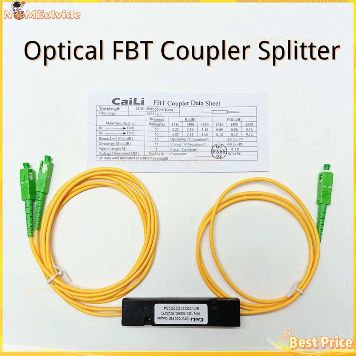 Optical FBT Coupler Splitter SC APC PLC Singlemode 1X2 Fiber Optical FBT Coupler Splitter 50-50
Optical FBT Coupler Splitter SC APC PLC Singlemode 1X2 Fiber Optical FBT Coupler Splitter 50-50