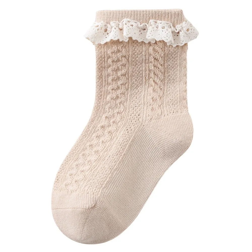 Lace Ruffle Trim Baby Princess Socks Soft Cotton Breathable Mesh Toddler Mid Tube Socks Non Slip Girls Lace Socks
Lace Ruffle Trim Baby Princess Socks Soft Cotton Breathable Mesh Toddler Mid Tube Socks Non Slip Girls Lace Socks