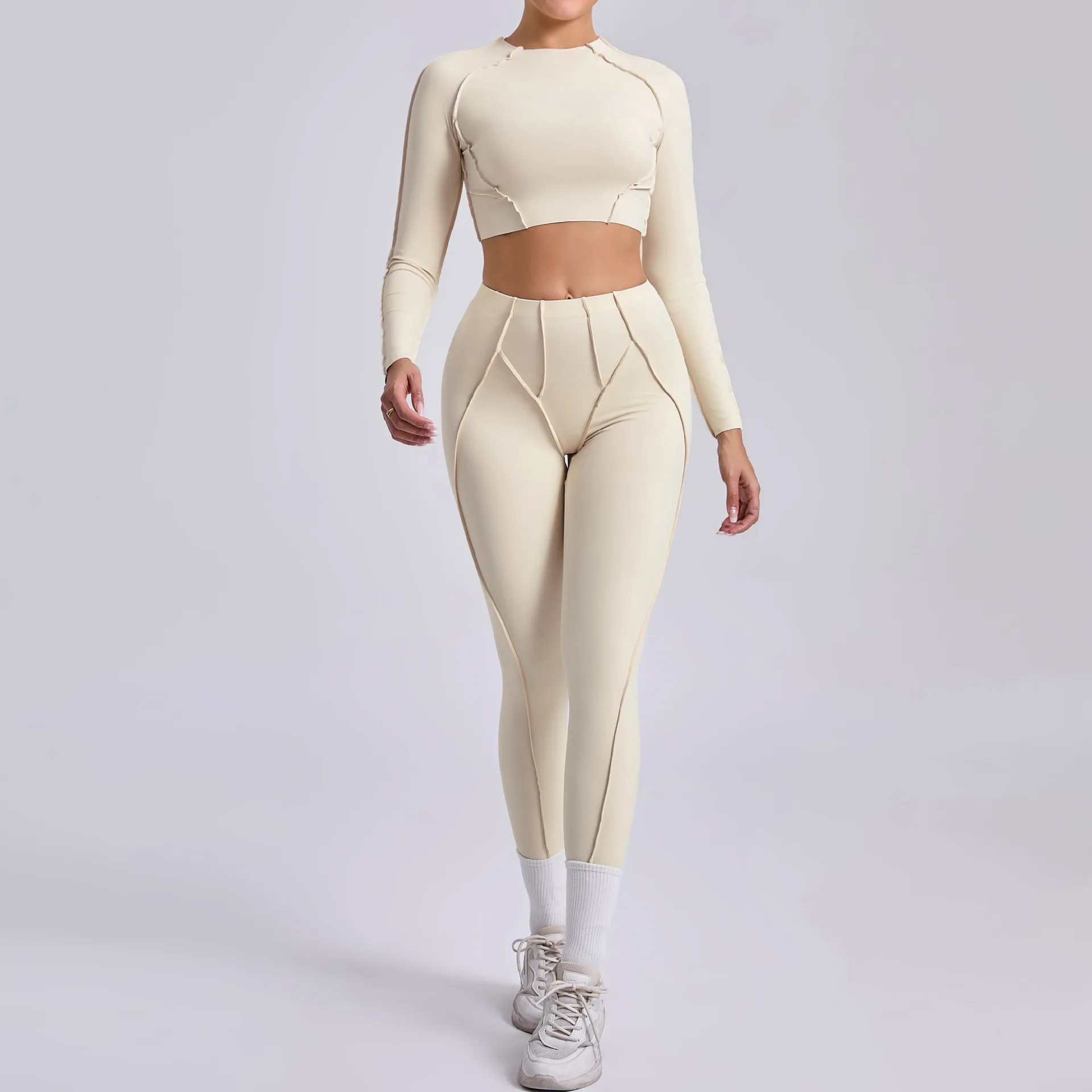 2025 Sportswear Woman Gym Set Sport T-shirt Leggings Outfit for Woman Sportswear Long Sleeve Tracksuit Grey Beige Coffee Navy
2025 Sportswear Woman Gym Set Sport T-shirt Leggings Outfit for Woman Sportswear Long Sleeve Tracksuit Grey Beige Coffee Navy
