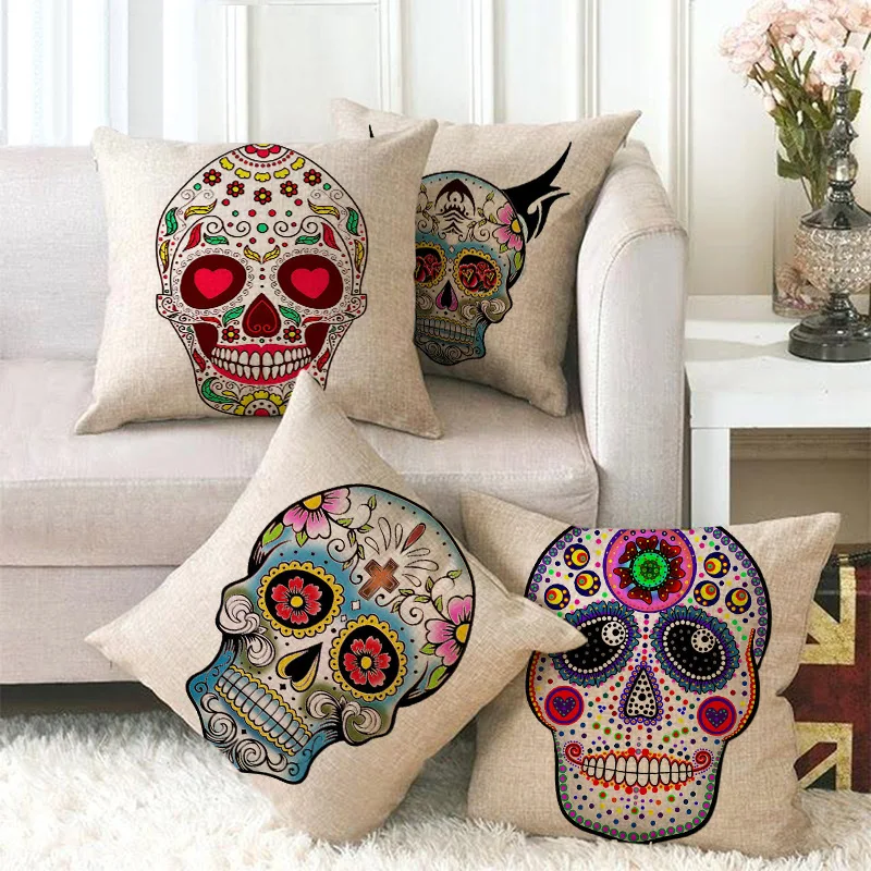 Sweet Colorful Skull Pillows Case Flower Skull Throw Pillow Cover for Bedroom Sofa Double Bed Pillowcase 45x45 cm Home Decor
Sweet Colorful Skull Pillows Case Flower Skull Throw Pillow Cover for Bedroom Sofa Double Bed Pillowcase 45x45 cm Home Decor