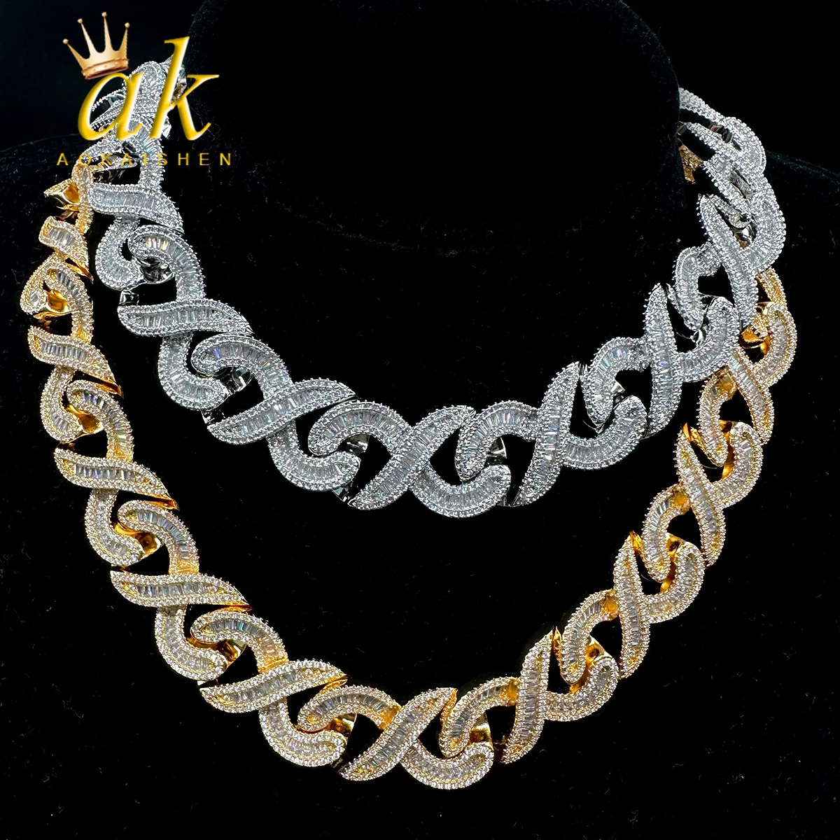 Aokaishen 20MM Baguette Choker Necklace for Men 8 Cuban Link Chain Micro Pave Cubic Zirconia Hip Hop Jewelry
Aokaishen 20MM Baguette Choker Necklace for Men 8 Cuban Link Chain Micro Pave Cubic Zirconia Hip Hop Jewelry