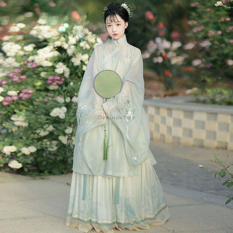 2025 chinese hanfu women ming dynasty cross-collar top long pleated skirt cloud shoulder embroidery loose style daily hanfu set
2025 chinese hanfu women ming dynasty cross-collar top long pleated skirt cloud shoulder embroidery loose style daily hanfu set
